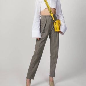 The Kooples Heringbone Suit Pants in Grey